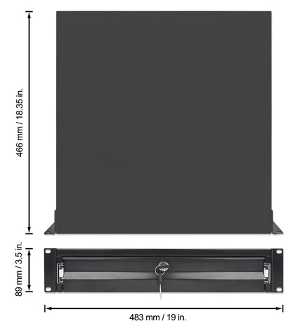 19" Schublade, 2 HE, 466 mm Tiefe, schwarz Image 6