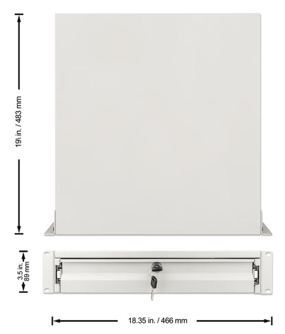 19" Schublade, 2 HE, 466 mm Tiefe, grau Image 6