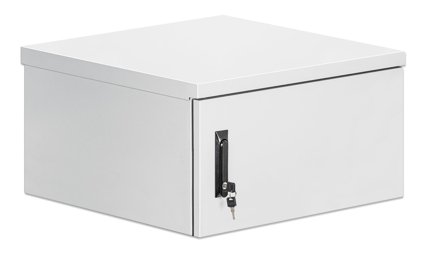 6 HE Industrieller IP55 19" Wandverteiler mit integrierten Lüftern, grau Image 2
