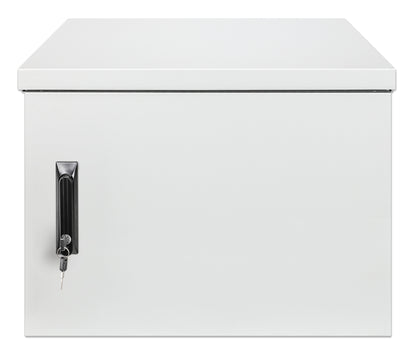 9 HE Industrieller IP55 19" Wandverteiler mit integrierten Lüftern, grau Image 3