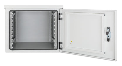 9 HE Industrieller IP55 19" Wandverteiler mit integrierten Lüftern, grau Image 5