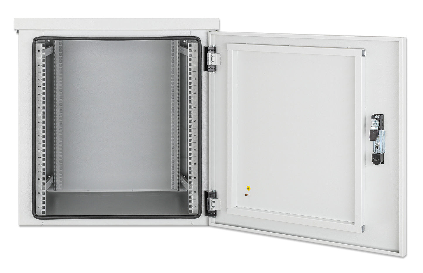 12 HE Industrieller IP55 19" Wandverteiler mit integrierten Lüftern, grau Image 5