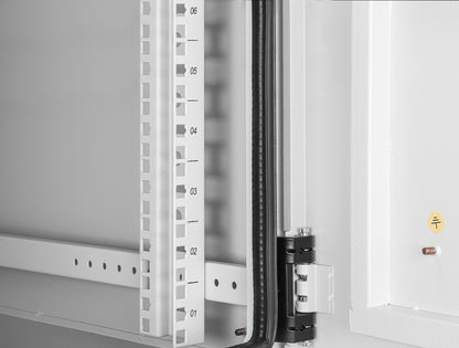 12 HE Industrieller IP55 19" Wandverteiler mit integrierten Lüftern, grau Image 6