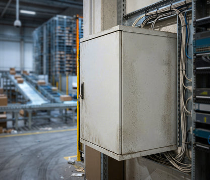 18 HE Industrieller IP55 19" Wandverteiler mit integrierten Lüftern, grau Image 11