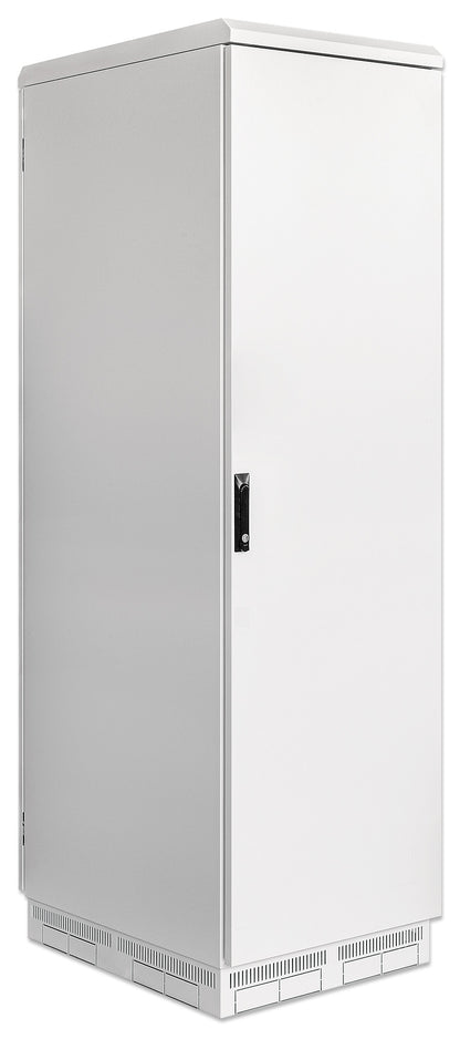 Industrieller IP55 19" Netzwerkschrank mit integrierten Lüftern, 42 HE, 1000 (T) x 600 (B) mm, grau Image 2