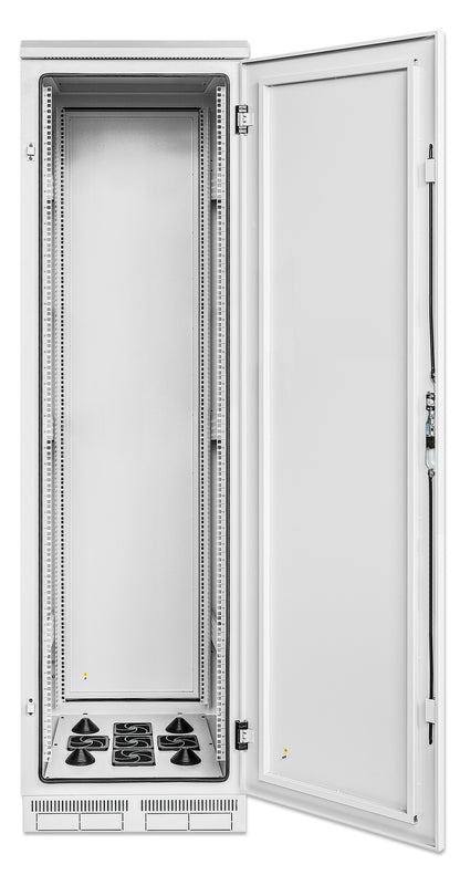 Industrieller IP55 19" Netzwerkschrank mit integrierten Lüftern, 42 HE, 1000 (T) x 600 (B) mm, grau Image 4