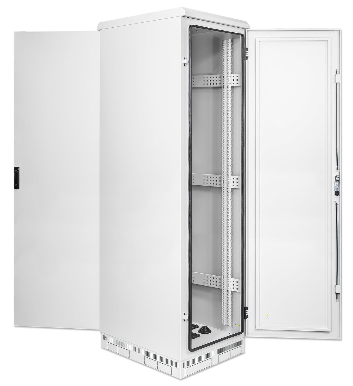 Industrieller IP55 19" Netzwerkschrank mit integrierten Lüftern, 42 HE, 800 (T) x 600 (B) mm, grau Image 5