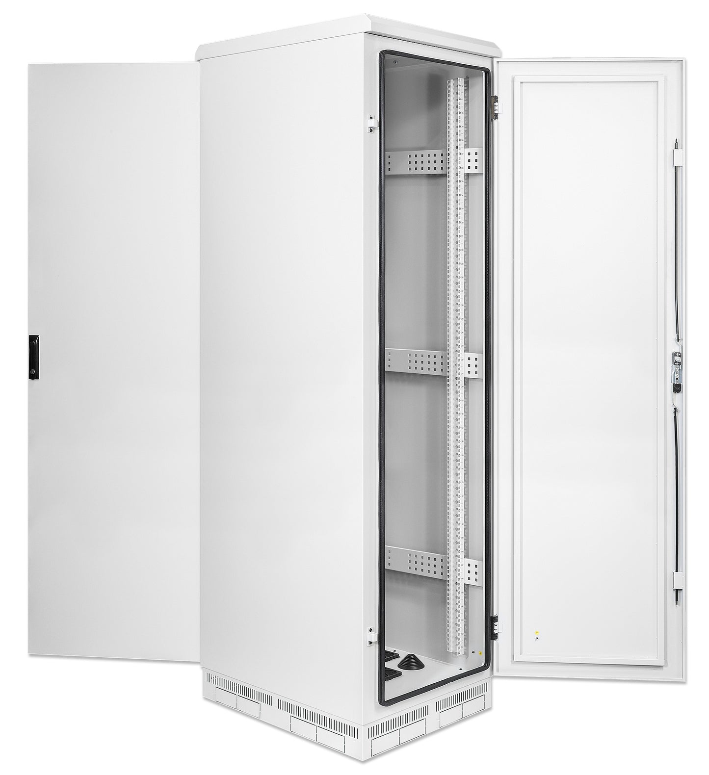Industrieller IP55 19" Netzwerkschrank mit integrierten Lüftern, 42 HE, 1000 (T) x 600 (B) mm, grau Image 5