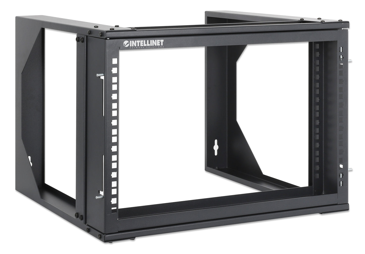 6 HE 19" Netzwerk-Laborgestell zur Wandmontage, 2 Tragschienen, schwarz Image 2