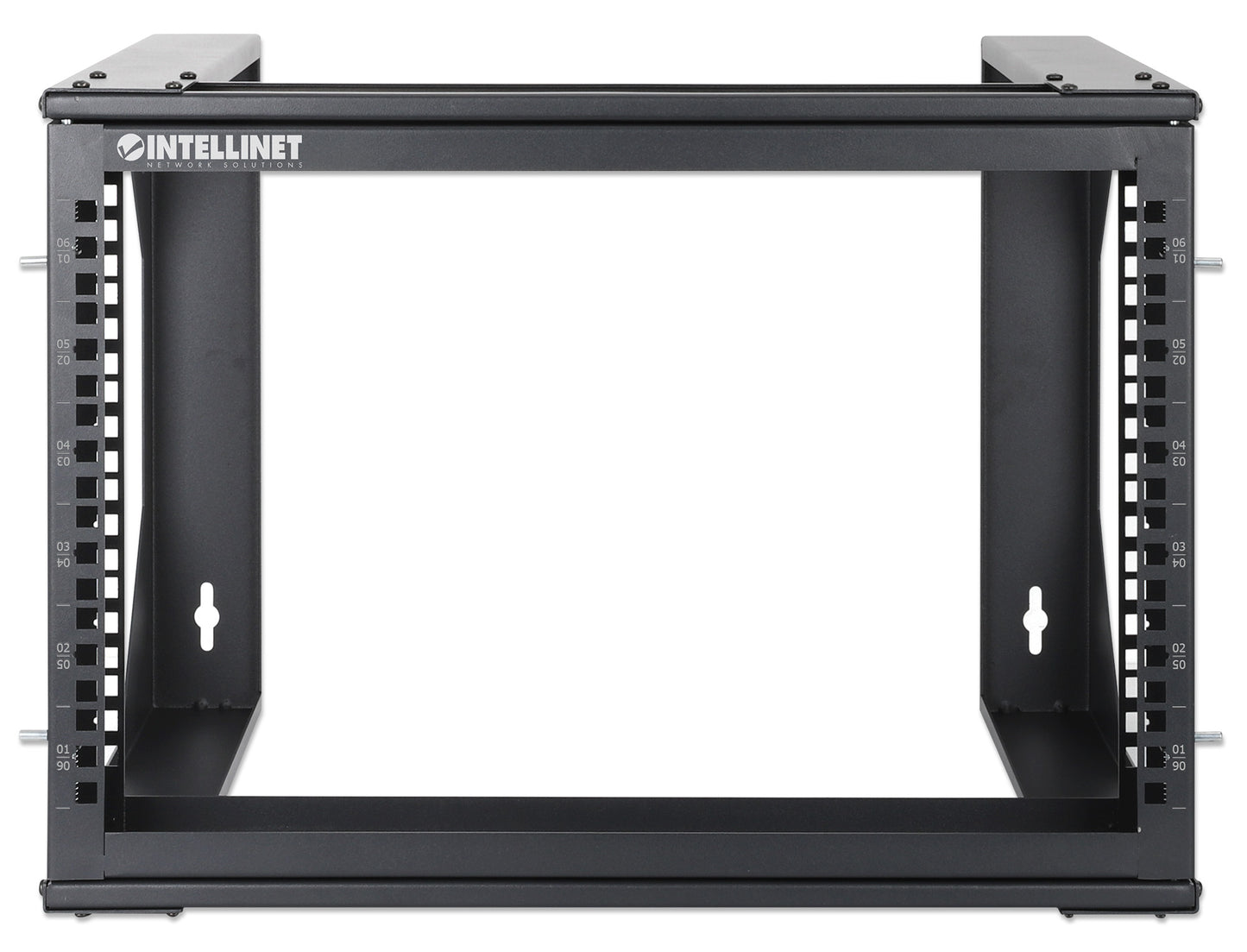 6 HE 19" Netzwerk-Laborgestell zur Wandmontage, 2 Tragschienen, schwarz Image 3