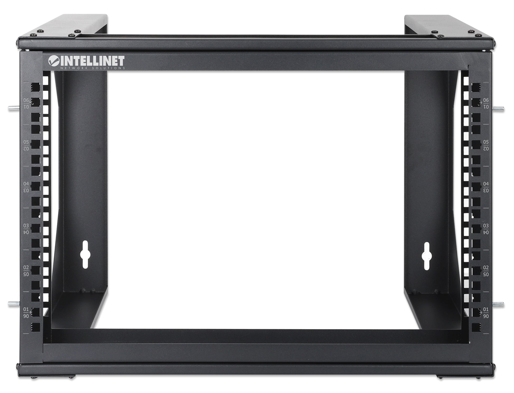 6 HE 19" Netzwerk-Laborgestell zur Wandmontage, 2 Tragschienen, schwarz Image 3