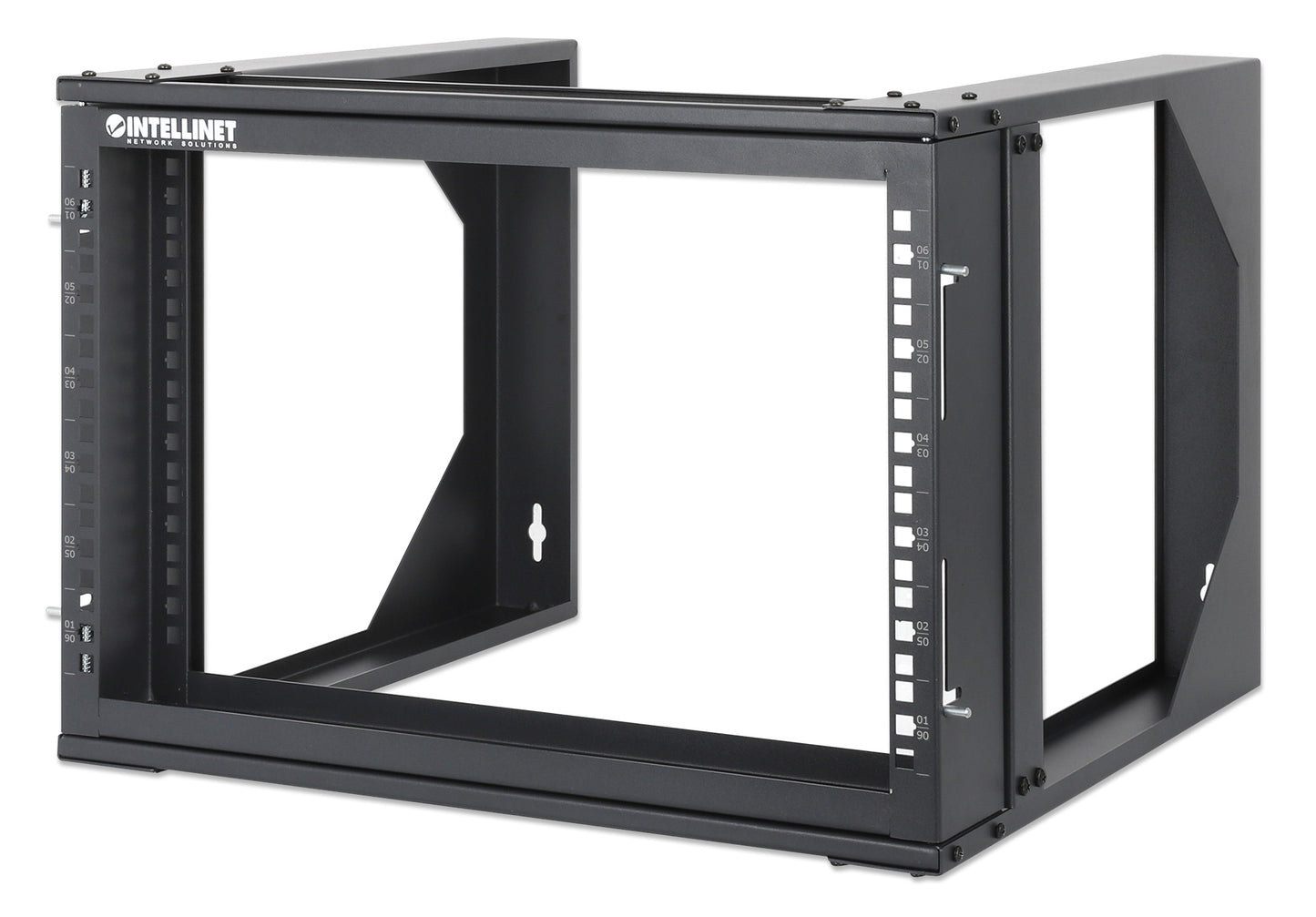 6 HE 19" Netzwerk-Laborgestell zur Wandmontage, 2 Tragschienen, schwarz Image 1