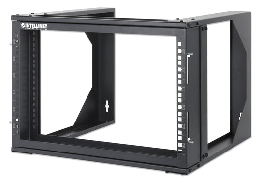 6 HE 19" Netzwerk-Laborgestell zur Wandmontage, 2 Tragschienen, schwarz Image 1
