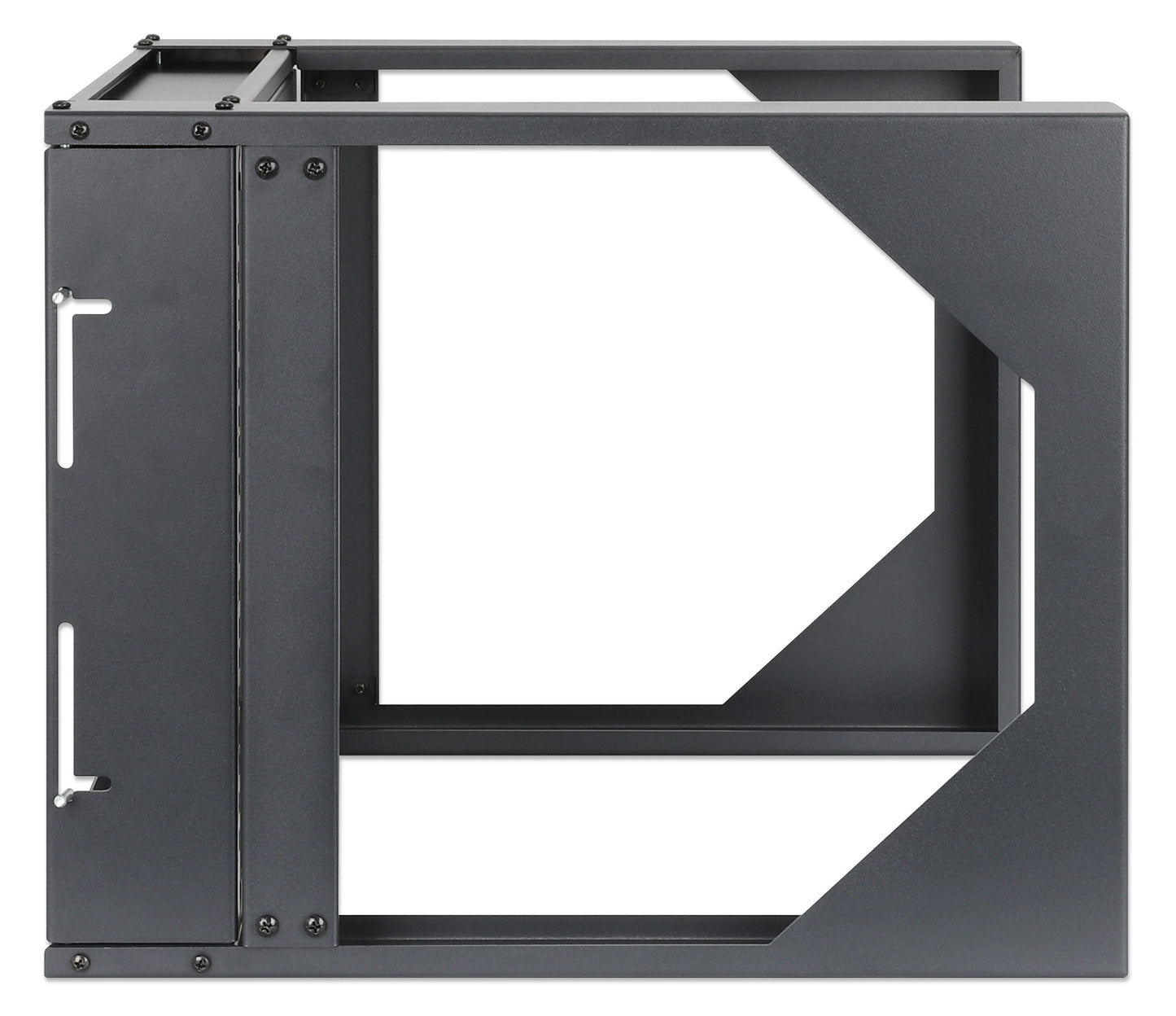 6 HE 19" Netzwerk-Laborgestell zur Wandmontage, 2 Tragschienen, schwarz Image 4