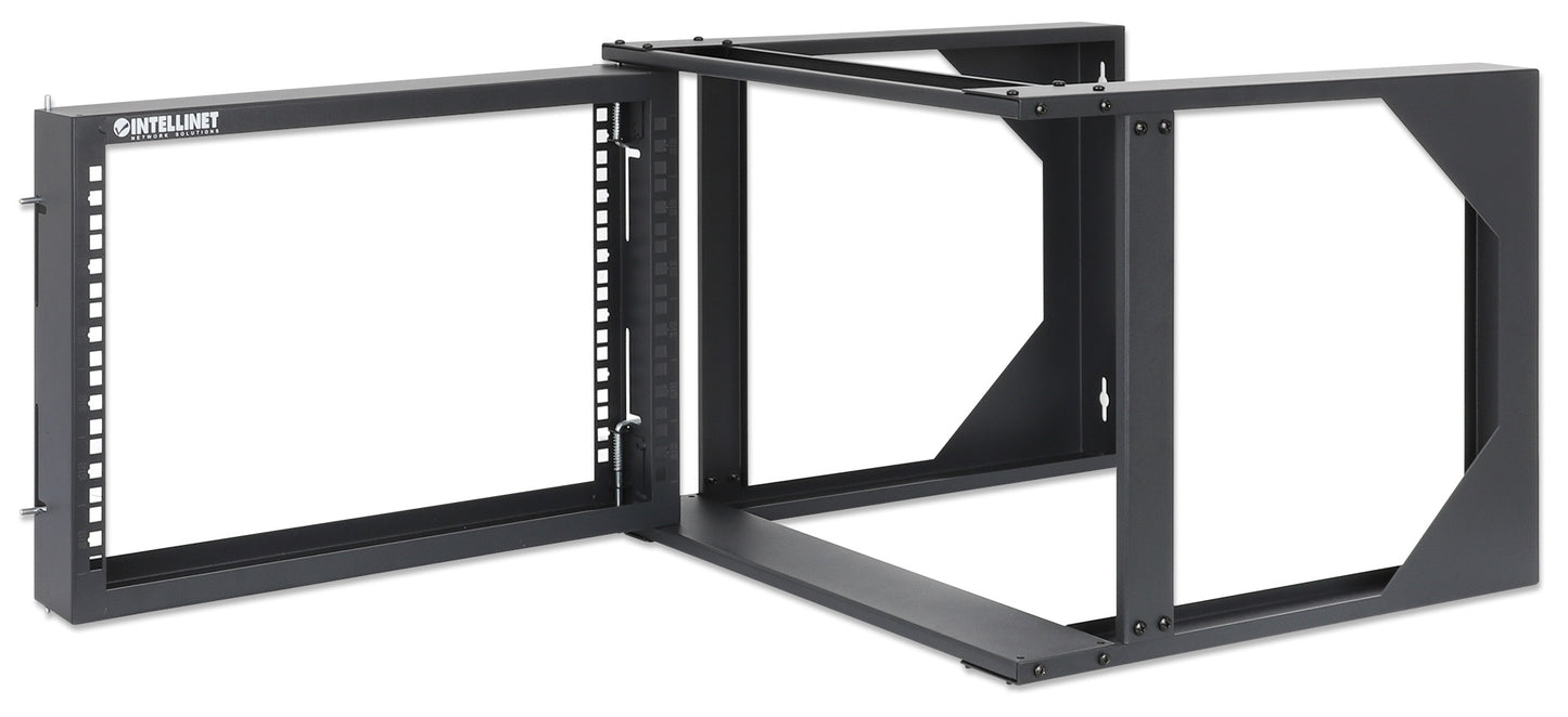 6 HE 19" Netzwerk-Laborgestell zur Wandmontage, 2 Tragschienen, schwarz Image 6