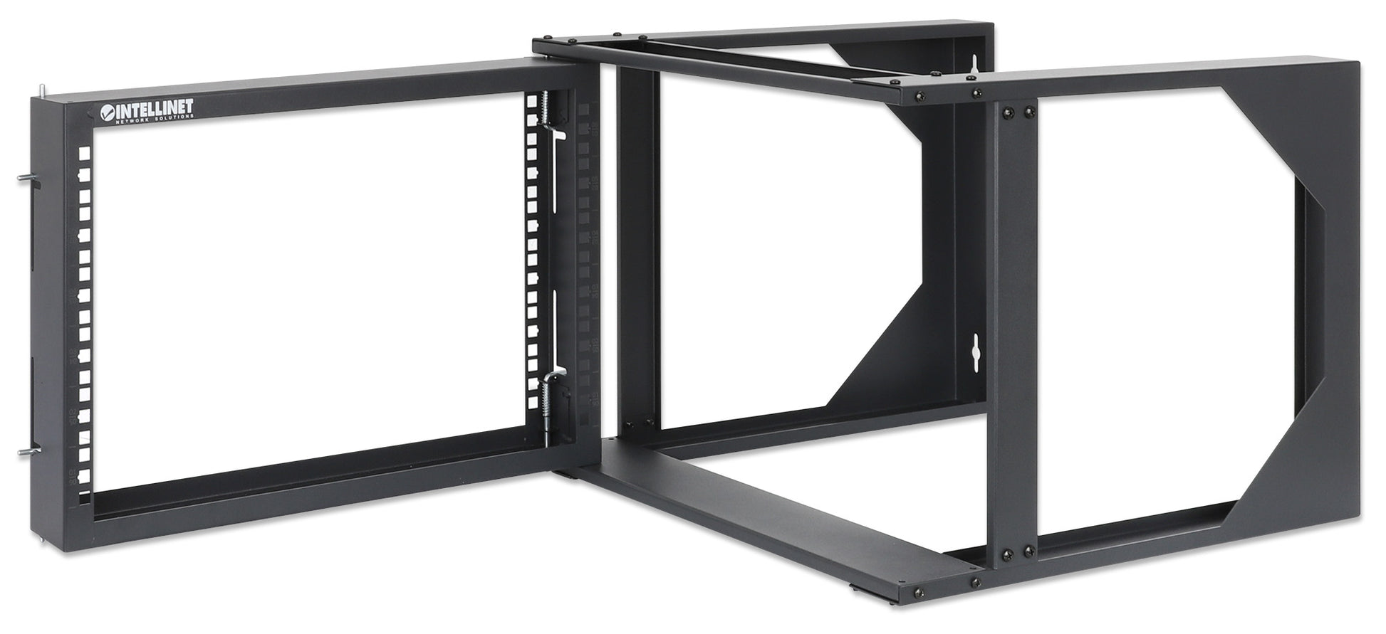 6 HE 19" Netzwerk-Laborgestell zur Wandmontage, 2 Tragschienen, schwarz Image 6