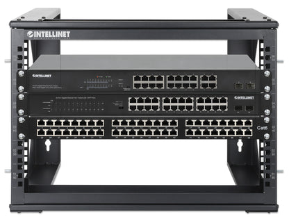 6 HE 19" Netzwerk-Laborgestell zur Wandmontage, 2 Tragschienen, schwarz Image 7