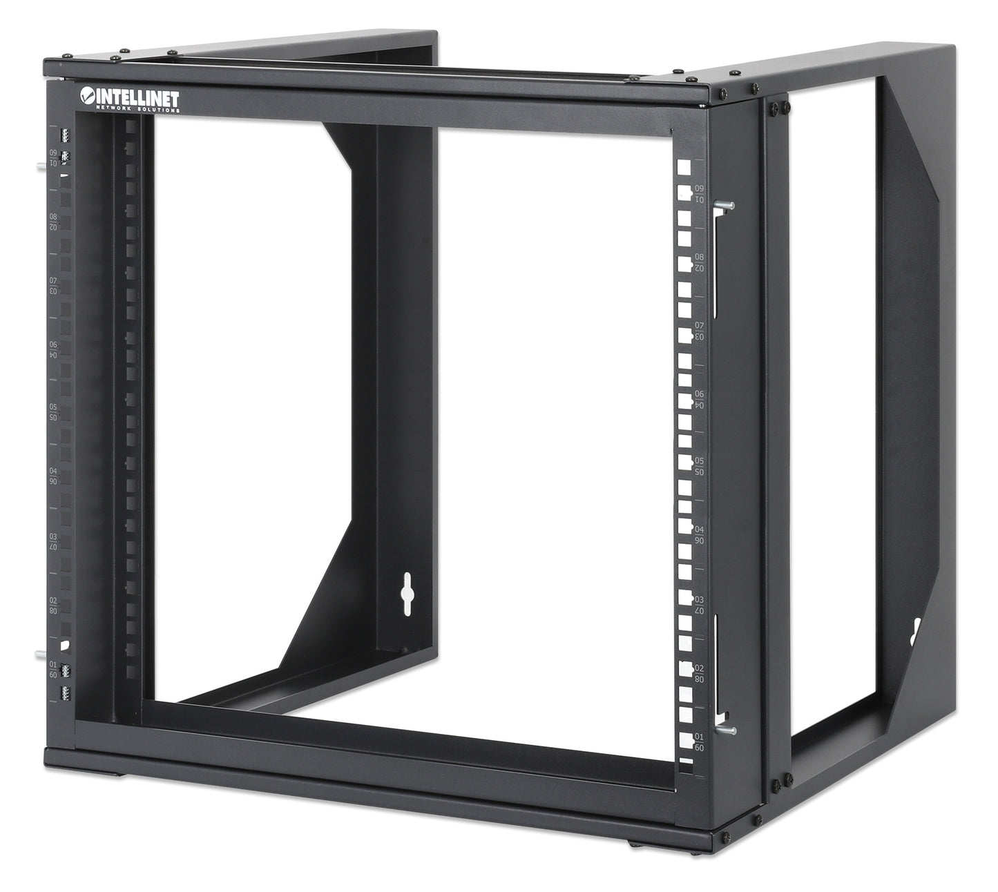 9 HE 19" Netzwerk-Laborgestell zur Wandmontage, 2 Tragschienen, schwarz Image 1