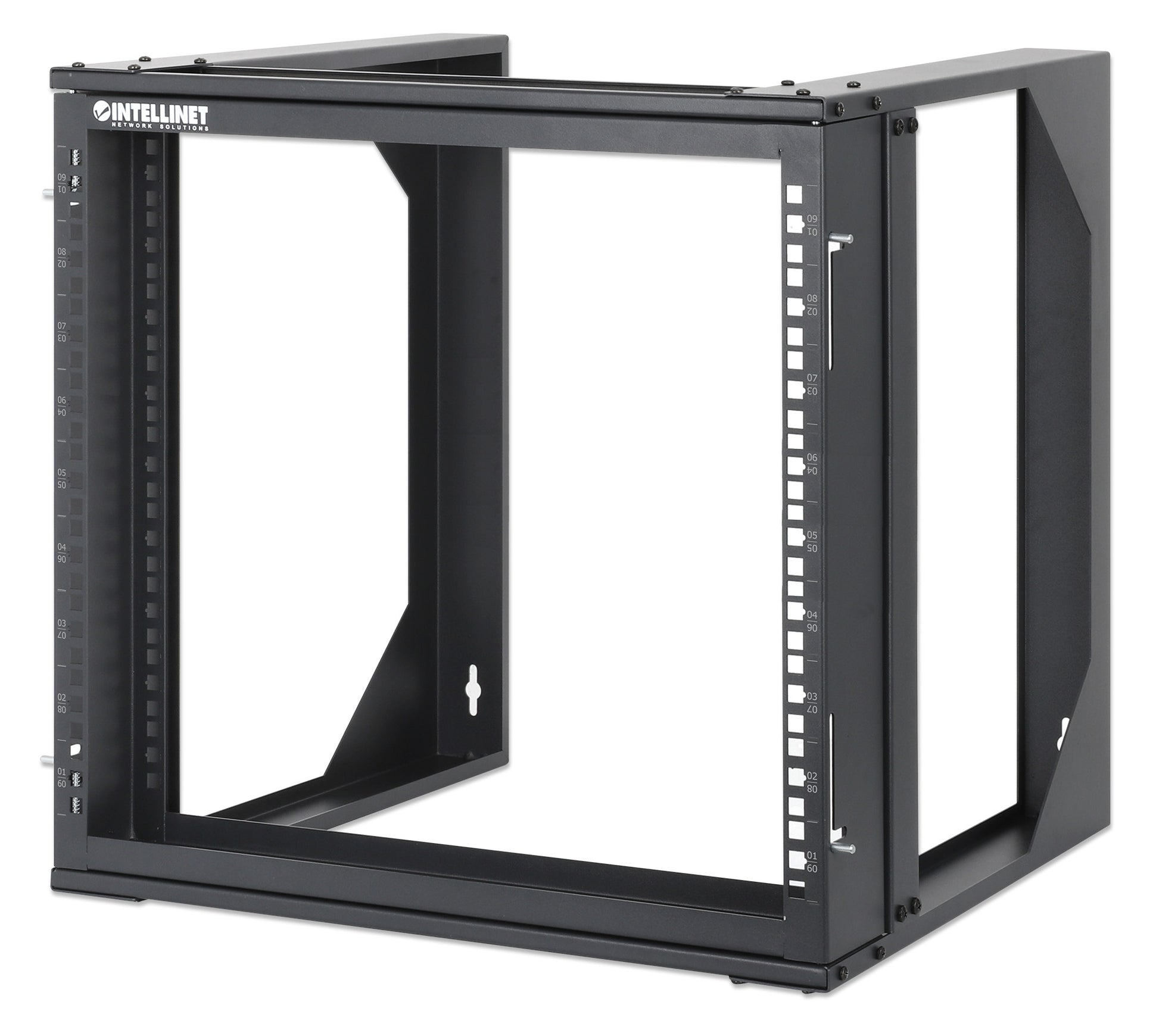 9 HE 19" Netzwerk-Laborgestell zur Wandmontage, 2 Tragschienen, schwarz Image 1