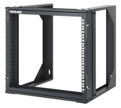 9 HE 19" Netzwerk-Laborgestell zur Wandmontage, 2 Tragschienen, schwarz Image 1
