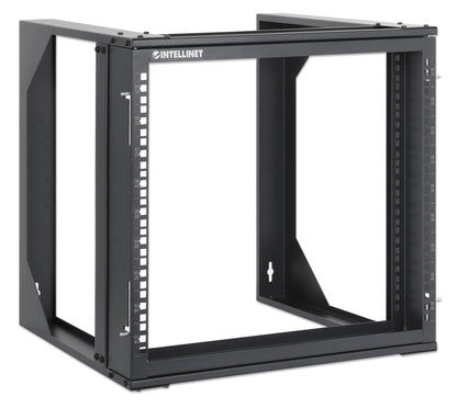 9 HE 19" Netzwerk-Laborgestell zur Wandmontage, 2 Tragschienen, schwarz Image 2