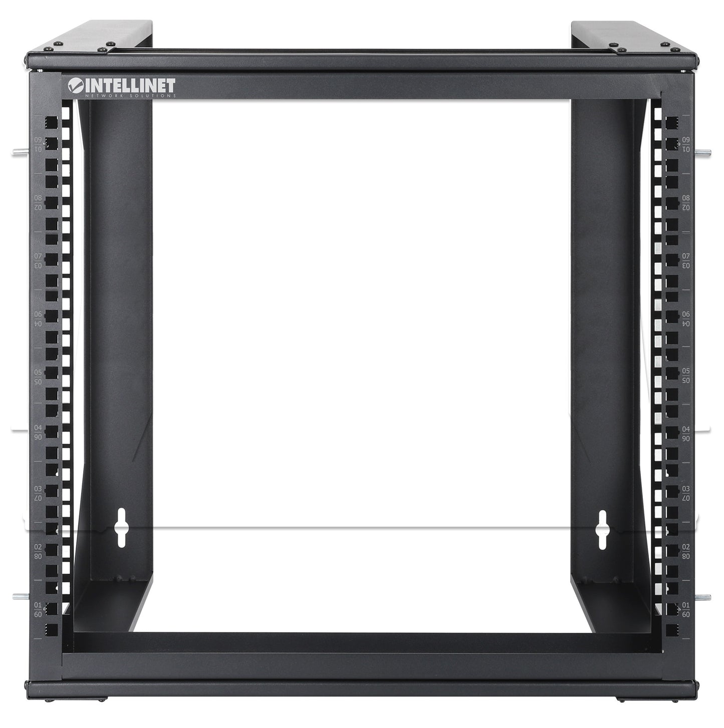 9 HE 19" Netzwerk-Laborgestell zur Wandmontage, 2 Tragschienen, schwarz Image 3