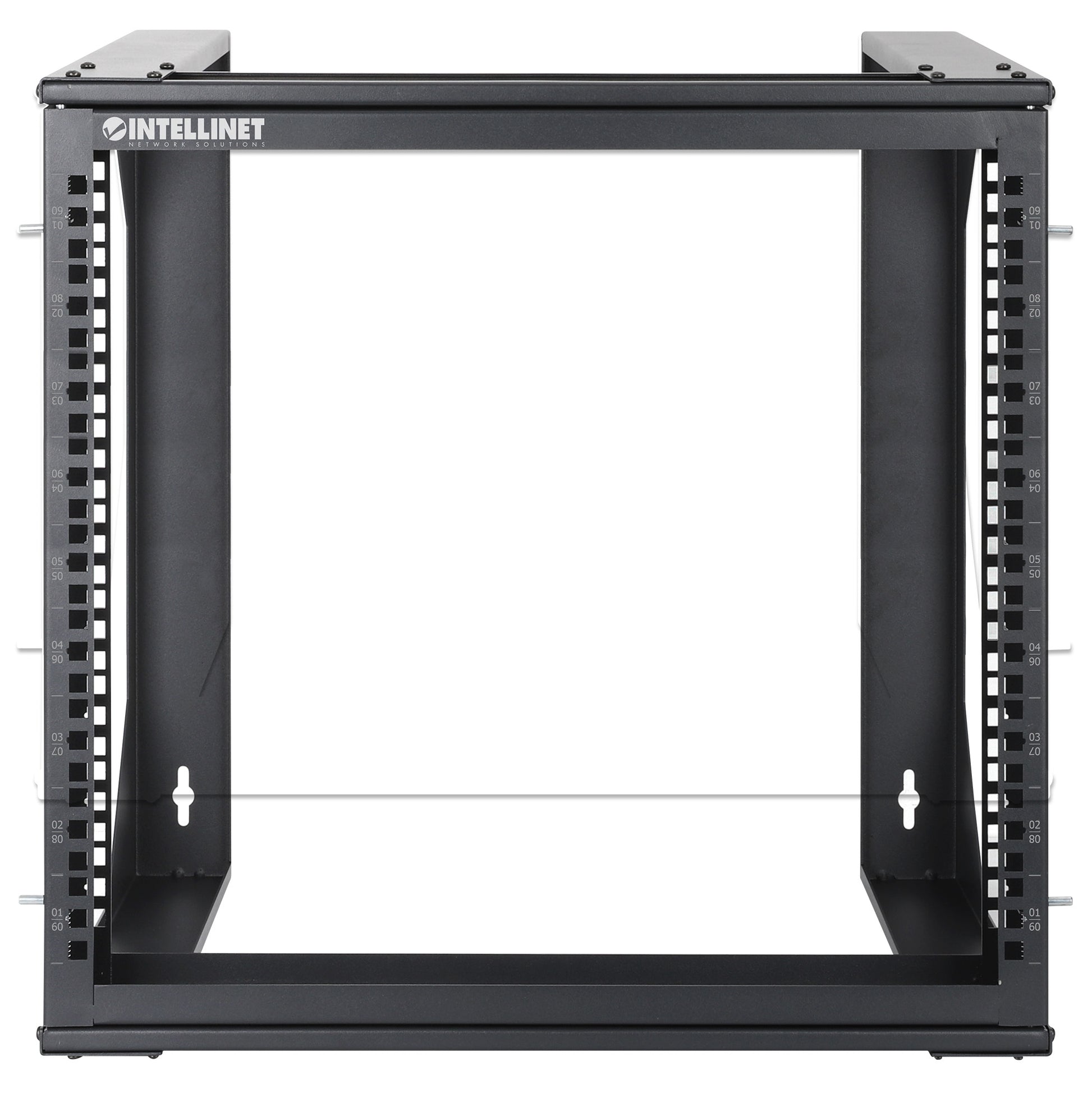 9 HE 19" Netzwerk-Laborgestell zur Wandmontage, 2 Tragschienen, schwarz Image 3