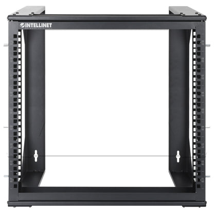 9 HE 19" Netzwerk-Laborgestell zur Wandmontage, 2 Tragschienen, schwarz Image 3