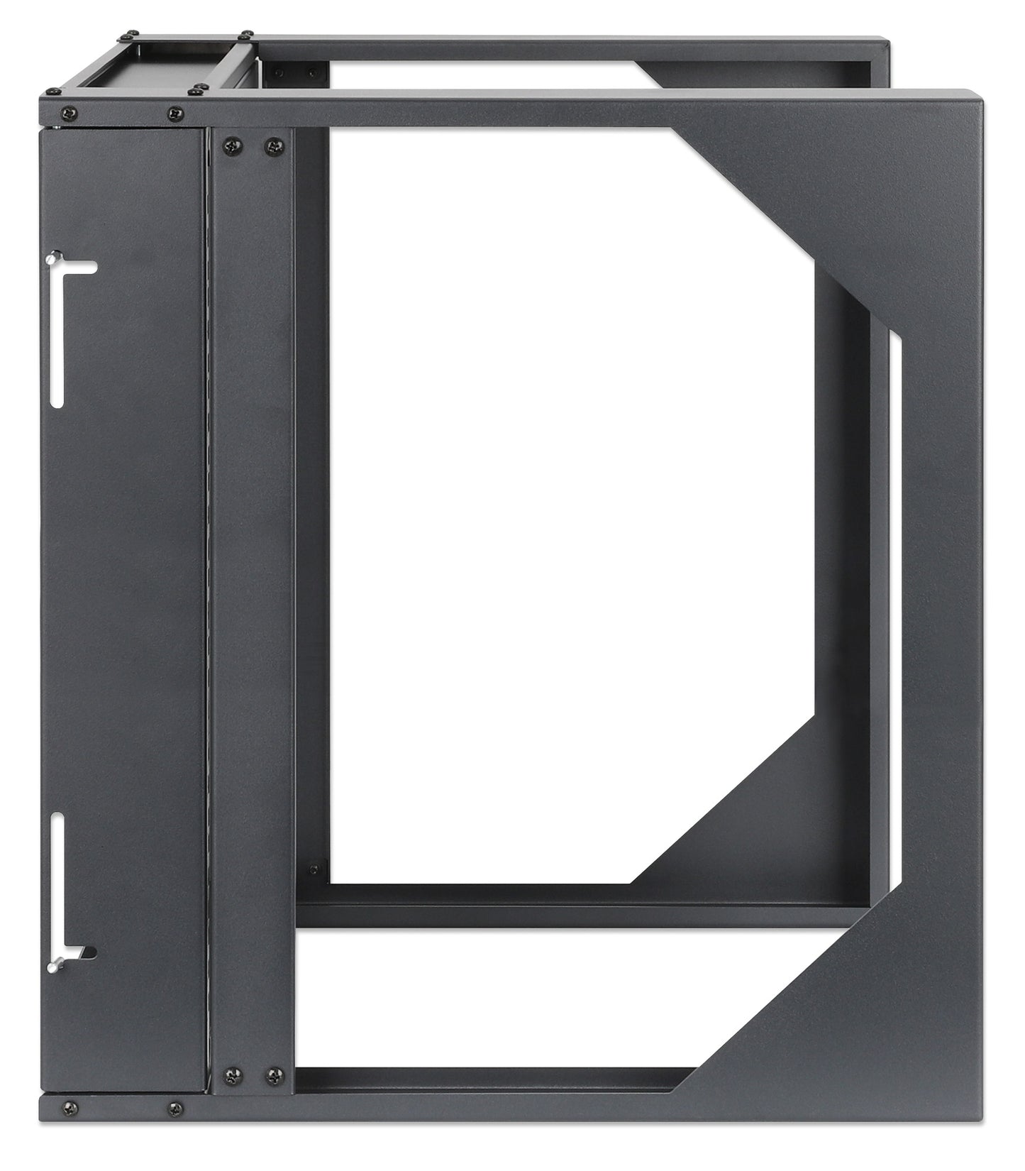 9 HE 19" Netzwerk-Laborgestell zur Wandmontage, 2 Tragschienen, schwarz Image 4
