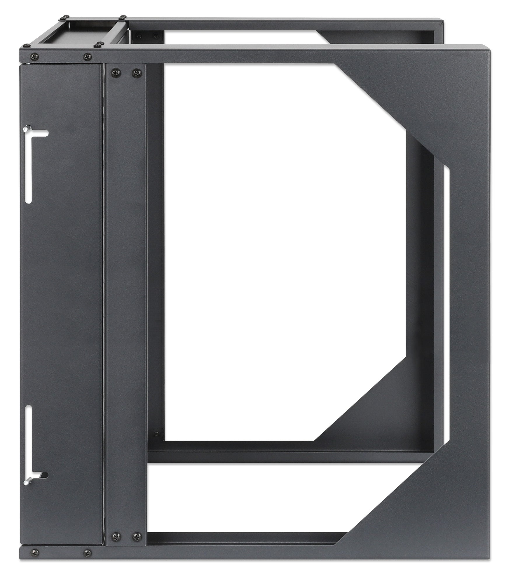 9 HE 19" Netzwerk-Laborgestell zur Wandmontage, 2 Tragschienen, schwarz Image 4