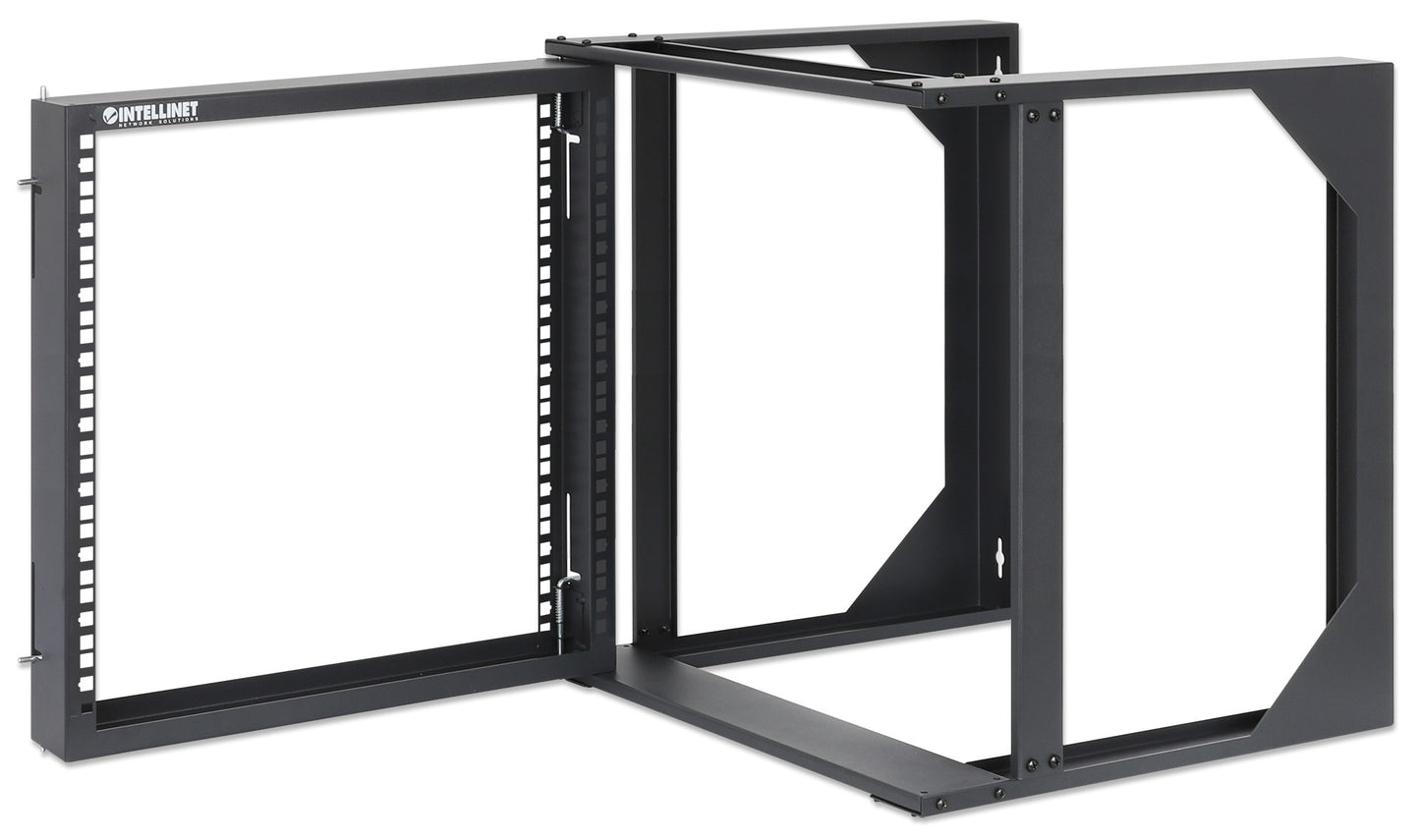 9 HE 19" Netzwerk-Laborgestell zur Wandmontage, 2 Tragschienen, schwarz Image 6