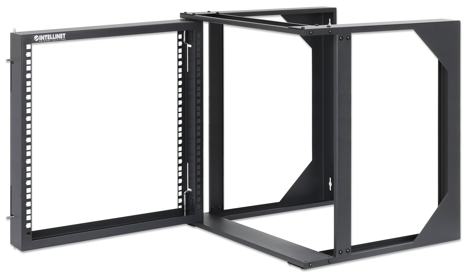 9 HE 19" Netzwerk-Laborgestell zur Wandmontage, 2 Tragschienen, schwarz Image 6