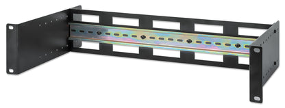 Tiefenverstellbarer 19" DIN-Hutschienenträger, 2 HE Image 1