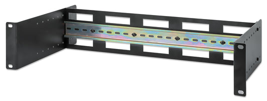 Tiefenverstellbarer 19" DIN-Hutschienenträger, 2 HE Image 1