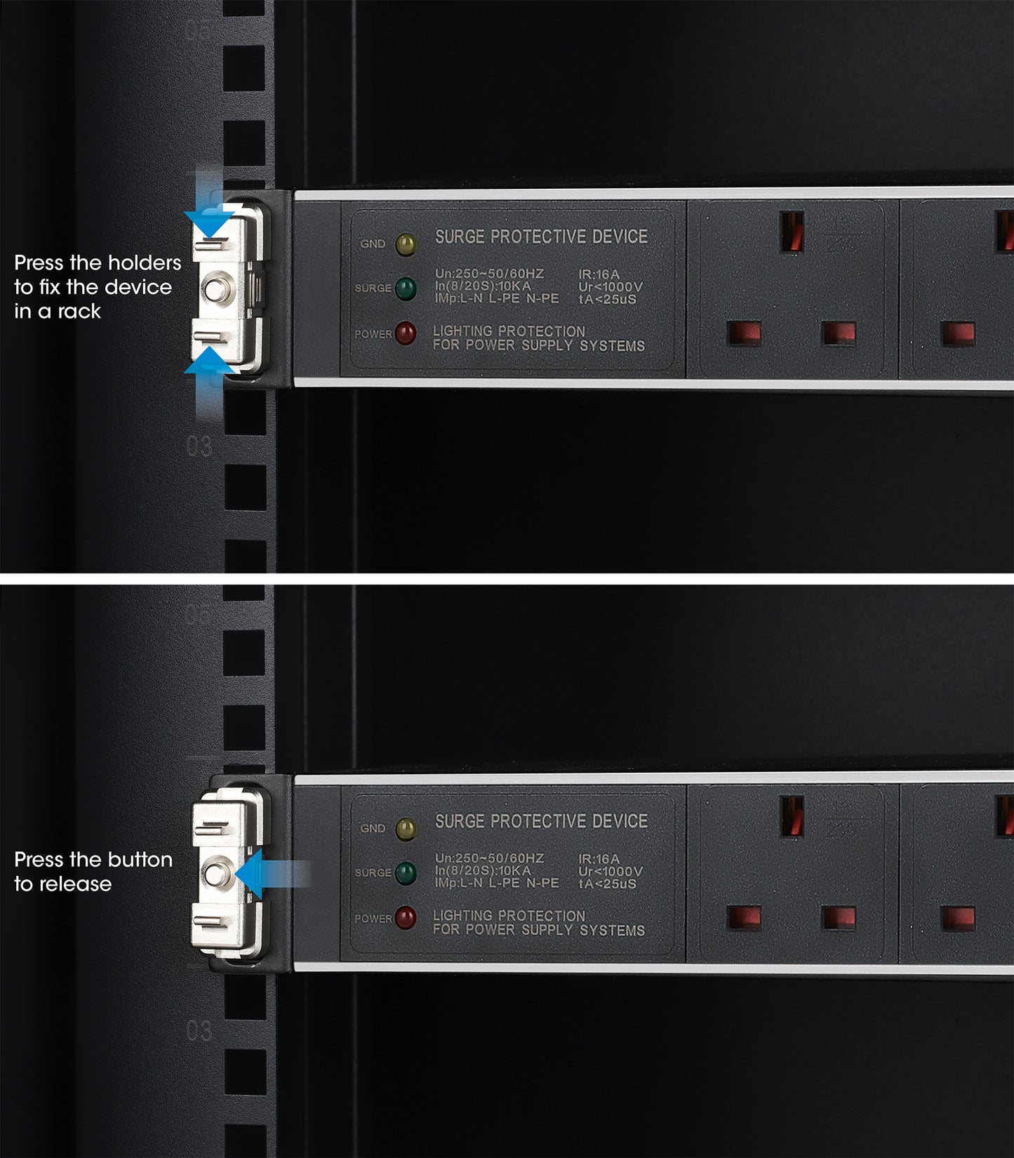 Clip zur werkzeuglosen Rackmontage, 1 HE, 12er-Pack Image 9