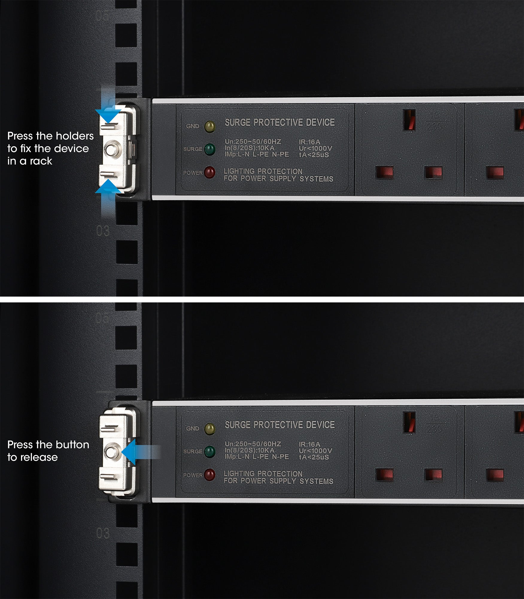 Clip zur werkzeuglosen Rackmontage, 1 HE, 12er-Pack Image 9