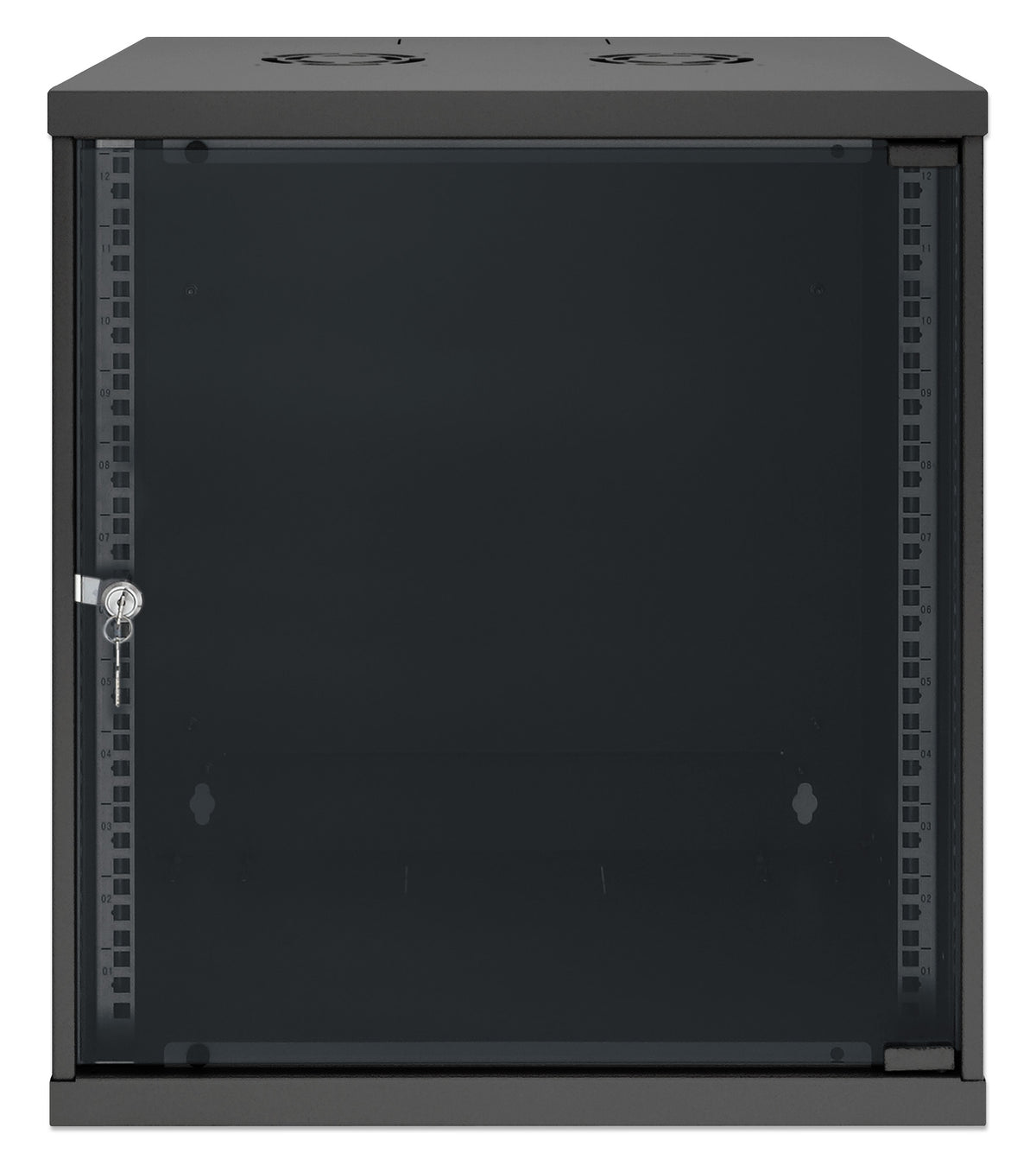12 HE 19" Netzwerk-Wandverteiler, Basic Line, 400 mm Tiefe, schwarz Image 3