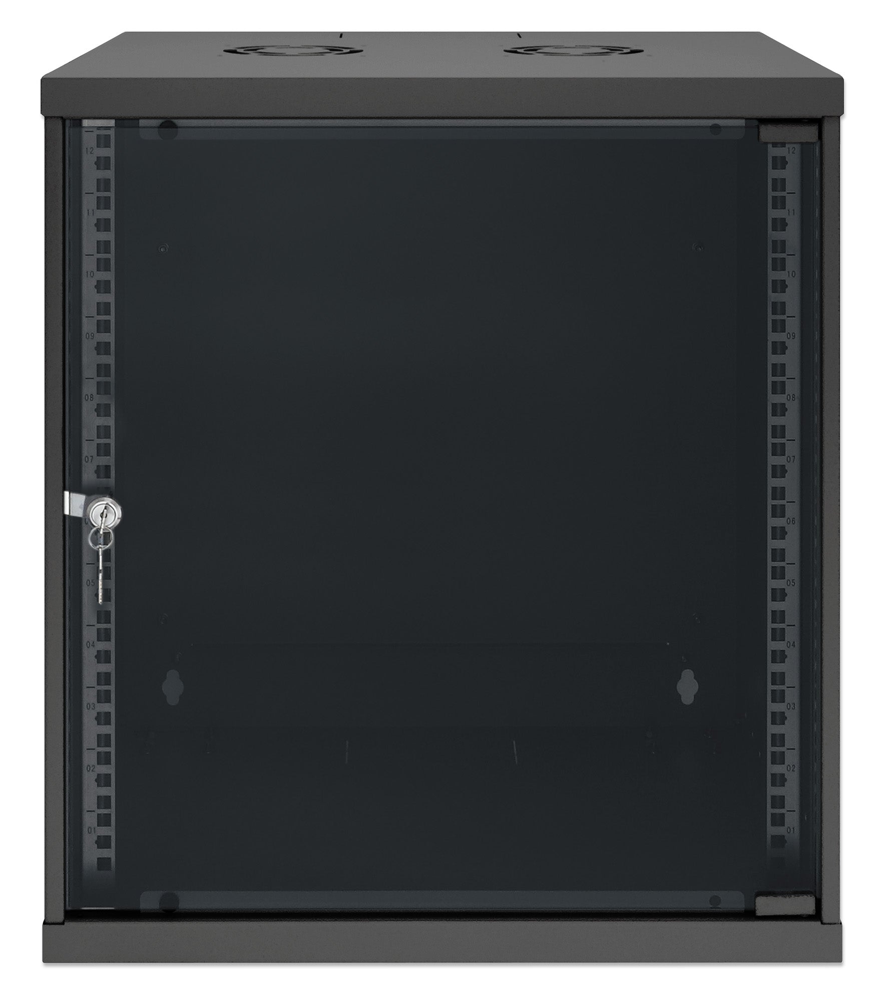 12 HE 19" Netzwerk-Wandverteiler, Basic Line, 400 mm Tiefe, schwarz Image 3