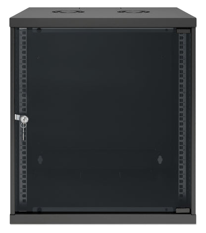 12 HE 19" Netzwerk-Wandverteiler, Basic Line, 400 mm Tiefe, schwarz Image 3