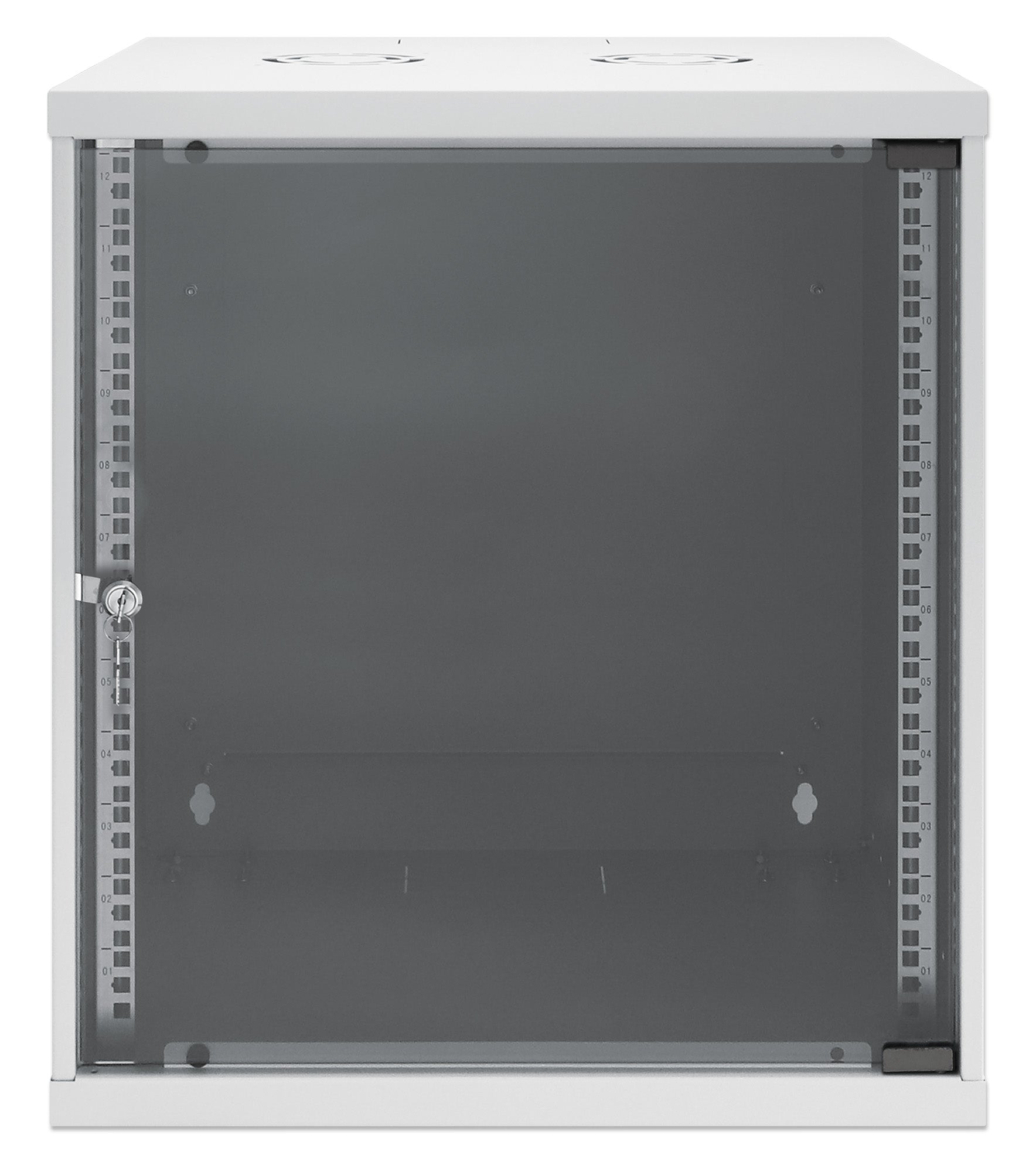 12 HE 19" Netzwerk-Wandverteiler, Basic Line, 400 mm Tiefe, grau Image 3