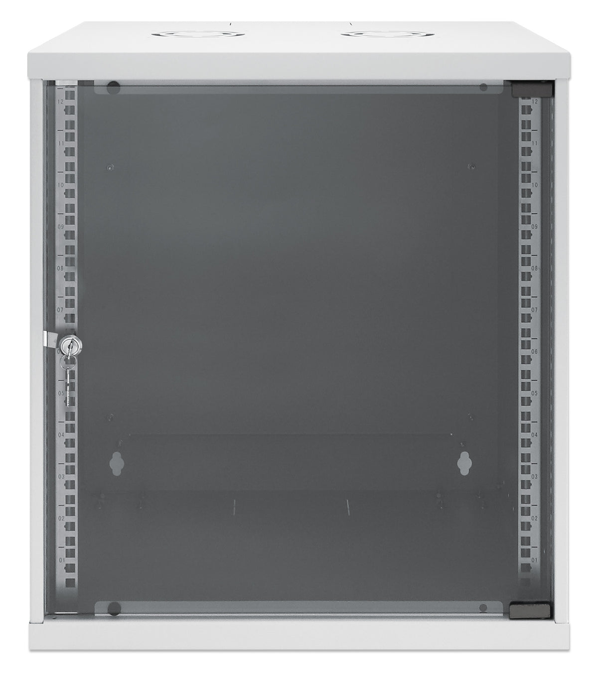 12 HE 19" Netzwerk-Wandverteiler, Basic Line, 400 mm Tiefe, grau Image 3