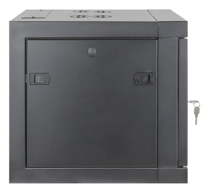 6 HE 19" Netzwerk-Wandverteiler, werkzeuglose Montage, 450 mm Tiefe, schwarz Image 5