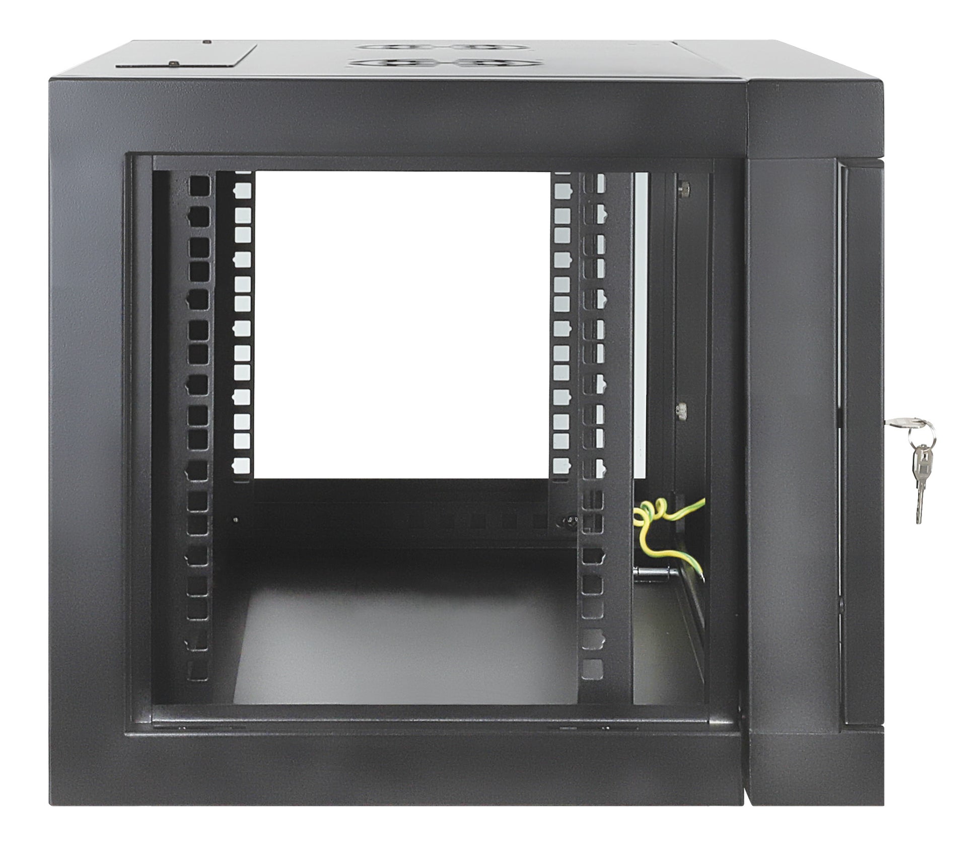 6 HE 19" Netzwerk-Wandverteiler, werkzeuglose Montage, 450 mm Tiefe, schwarz Image 7