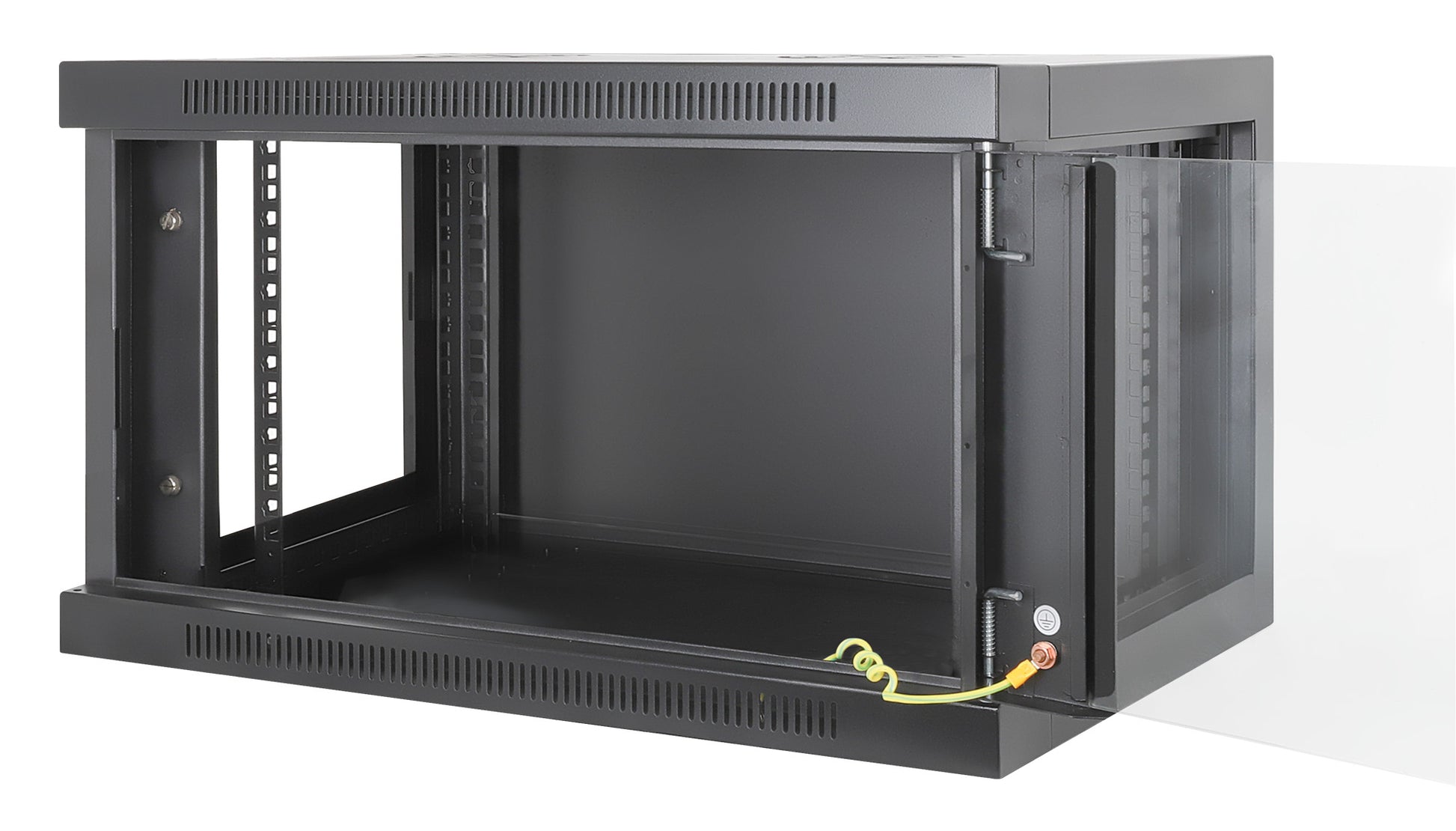 6 HE 19" Netzwerk-Wandverteiler, werkzeuglose Montage, 450 mm Tiefe, schwarz Image 8