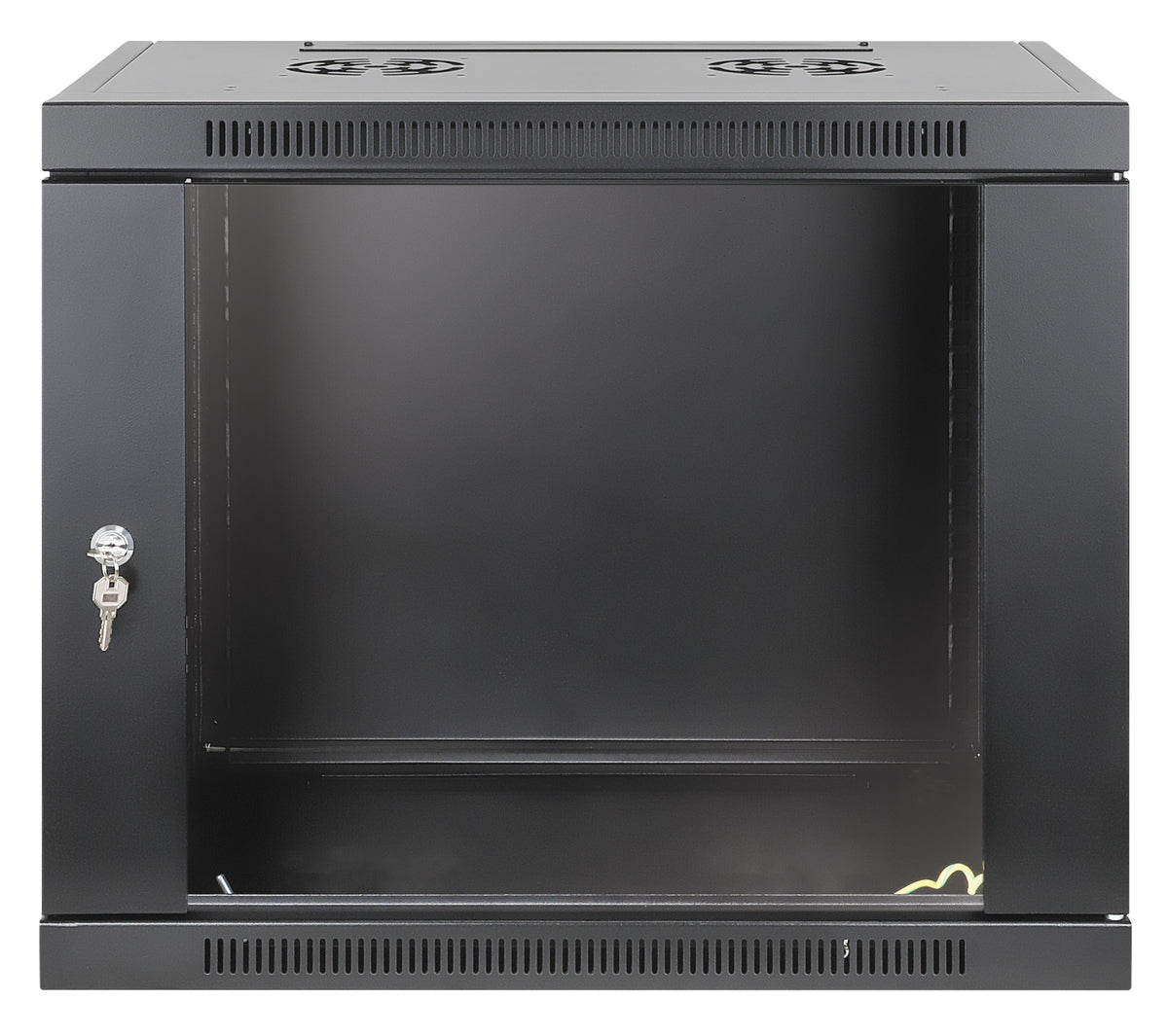 9 HE 19" Netzwerk-Wandverteiler, werkzeuglose Montage, 450 mm Tiefe, schwarz Image 3