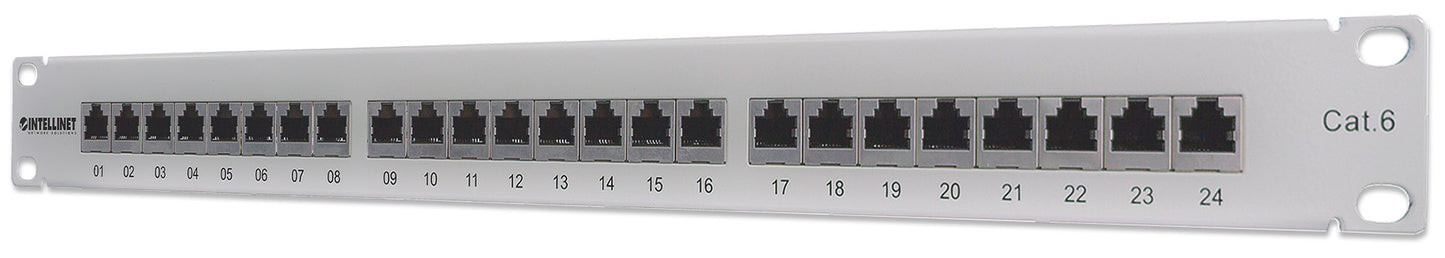 Cat6 24-Port Patchpanel, geschirmt, 1 HE Image 1