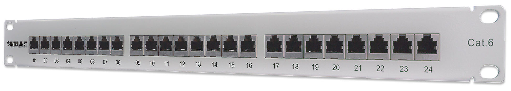 Cat6 24-Port Patchpanel, geschirmt, 1 HE Image 1