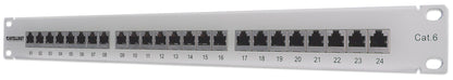 Cat6 24-Port Patchpanel, geschirmt, 1 HE Image 1