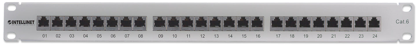 Cat6 24-Port Patchpanel, geschirmt, 1 HE Image 3