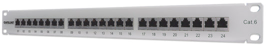 Cat6 24-Port Patchpanel, geschirmt, 1 HE Image 1